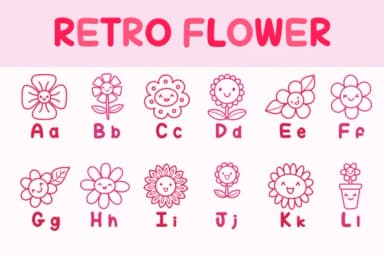 Retro Flower by Chonada — Dingbats Font — thumbnail 2
