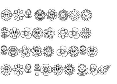 Retro Flower by Chonada — Dingbats Font — thumbnail 8