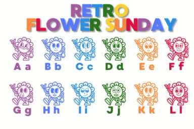 Retro Flower Sunday by Chonada — Dingbats Font — thumbnail 2