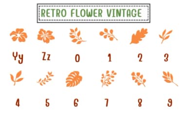 Retro Flower Vintage by PraewDesigns — Dingbats Font — thumbnail 4