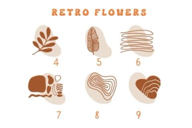 Retro Flowers by Pui Art — Dingbats Font — thumbnail 4