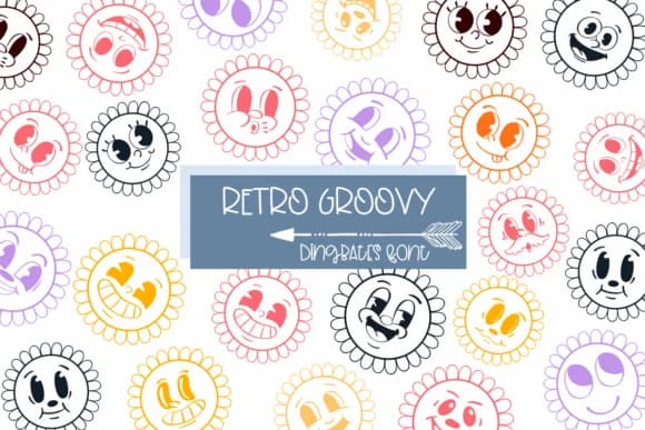 Retro Groovy by Sirinart — Dingbats Font