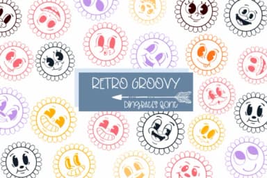 Retro Groovy by Sirinart — Dingbats Font — thumbnail 1