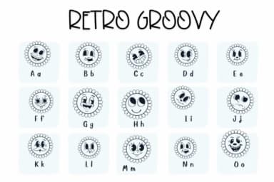 Retro Groovy by Sirinart — Dingbats Font — thumbnail 2