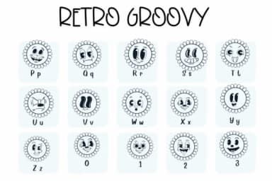 Retro Groovy by Sirinart — Dingbats Font — thumbnail 3