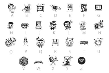 Retro Halloween Dingbats by Illustration Ink — Dingbats Font — thumbnail 3
