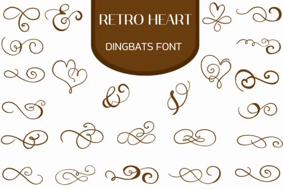 Retro Heart by Heartcraft Atelier — Dingbats Font