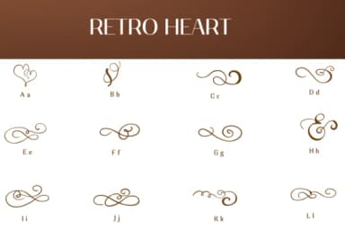 Retro Heart by Heartcraft Atelier — Dingbats Font — thumbnail 2