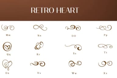 Retro Heart by Heartcraft Atelier — Dingbats Font — thumbnail 3