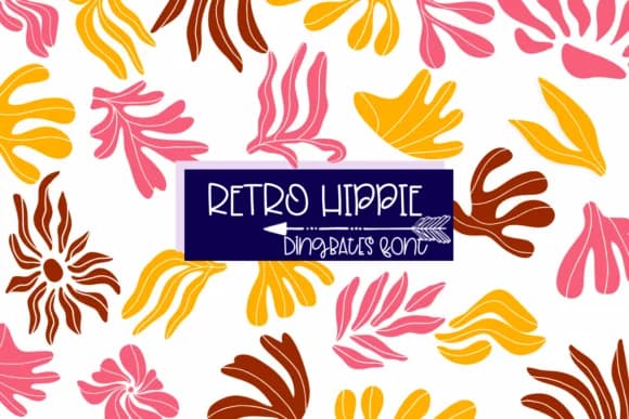 Retro Hippie by Sirinart — Dingbats Font