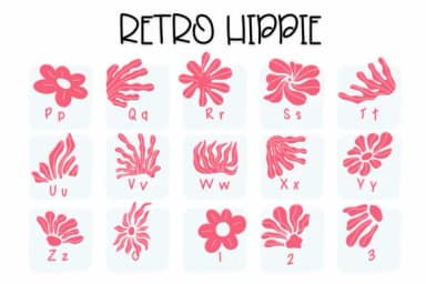Retro Hippie by Sirinart — Dingbats Font — thumbnail 3
