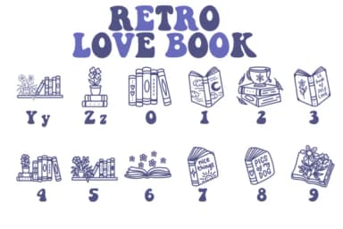Retro Love Book by Chonada — Dingbats Font — thumbnail 4