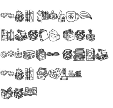 Retro Love Book by Chonada — Dingbats Font — thumbnail 8