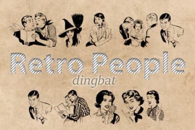 Retro People by vladimirnikolic — Dingbats Font — thumbnail 1