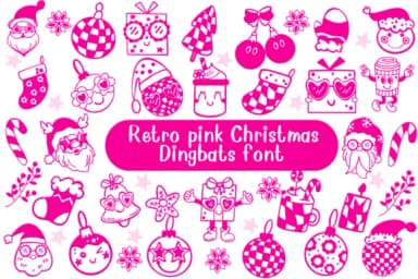 Retro Punk Christmas by Nongyao — Dingbats Font — thumbnail 1