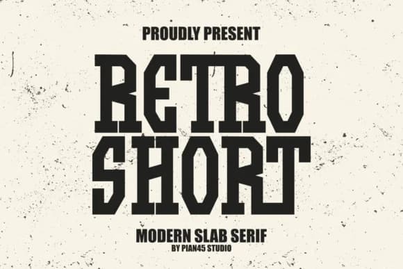 Retro Short by Pian45 — Slab Serif Font