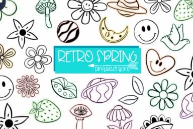 Retro Spring by Sirinart — Dingbats Font — thumbnail 1
