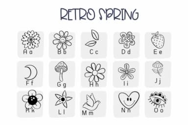 Retro Spring by Sirinart — Dingbats Font — thumbnail 2