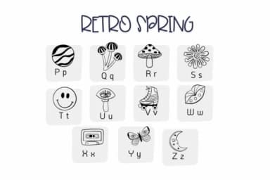 Retro Spring by Sirinart — Dingbats Font — thumbnail 3