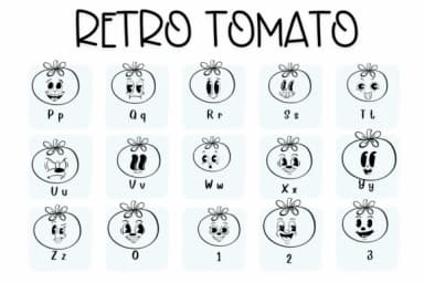 Retro Tomato by Sirinart — Dingbats Font — thumbnail 3