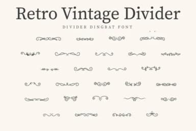 Retro Vintage Divider by CraftedType Studio — Dingbats Font — thumbnail 1
