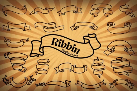 Ribbin by Chonada — Dingbats Font