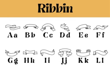 Ribbin by Chonada — Dingbats Font — thumbnail 2