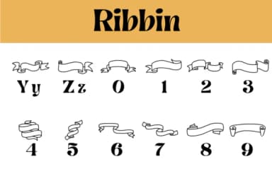 Ribbin by Chonada — Dingbats Font — thumbnail 4