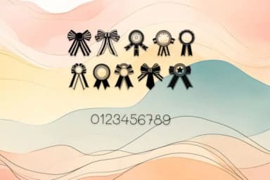 Ribbon Badge by MOMAT THIRTYONE — Dingbats Font — thumbnail 4