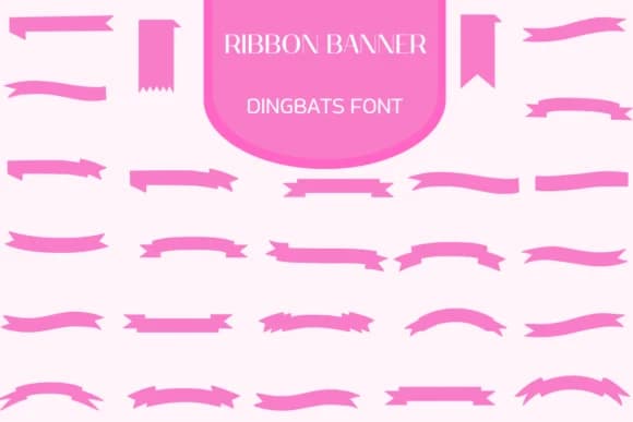 Ribbon Banner by Heartcraft Atelier — Dingbats Font
