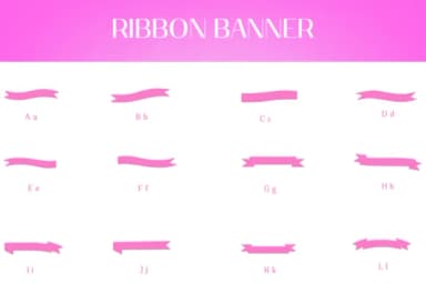 Ribbon Banner by Heartcraft Atelier — Dingbats Font — thumbnail 2