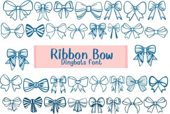 Ribbon Bow by Nongyao — Dingbats Font