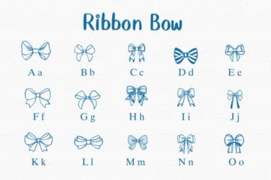 Ribbon Bow by Nongyao — Dingbats Font — thumbnail 2