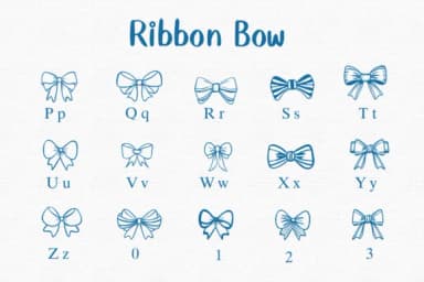 Ribbon Bow by Nongyao — Dingbats Font — thumbnail 3