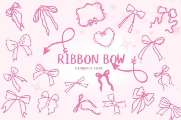 Ribbon Bow by CHANOK — Dingbats Font