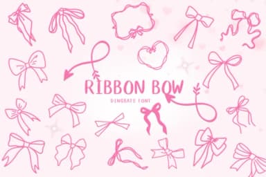Ribbon Bow by CHANOK — Dingbats Font — thumbnail 1