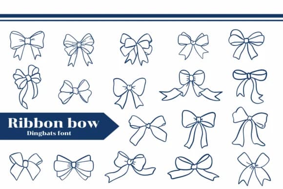 Ribbon Bow by Apiwat Type — Dingbats Font