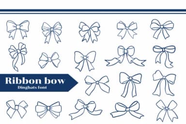 Ribbon Bow by Apiwat Type — Dingbats Font — thumbnail 1