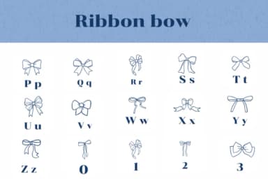 Ribbon Bow by Apiwat Type — Dingbats Font — thumbnail 3