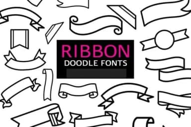 Ribbon Doodle by digitalplannerland — Dingbats Font — thumbnail 1