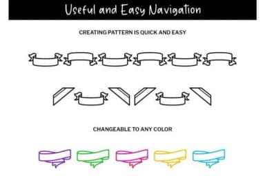 Ribbon Doodle by digitalplannerland — Dingbats Font — thumbnail 5