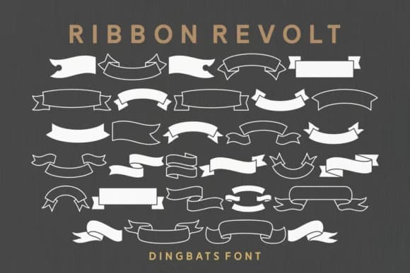 Ribbon Revolt by Keithzo (7NTypes) — Dingbats Font