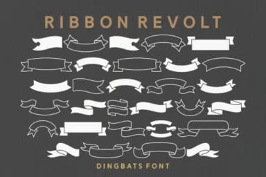 Ribbon Revolt by Keithzo (7NTypes) — Dingbats Font — thumbnail 1