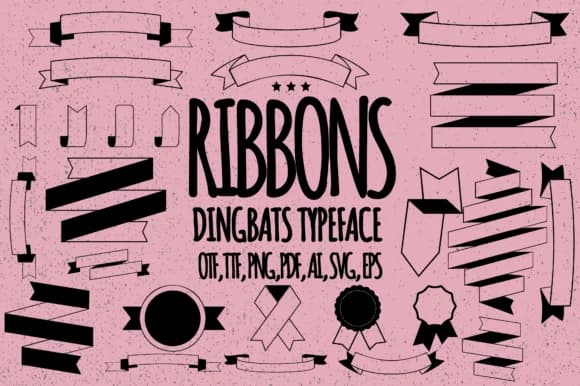 Ribbons by Minimalistartstudio — Dingbats Font