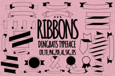 Ribbons by Minimalistartstudio — Dingbats Font — thumbnail 1