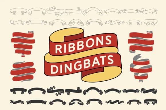 Ribbons Dingbats by Situjuh — Dingbats Font