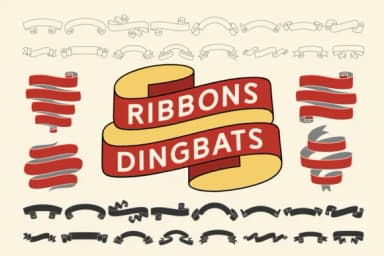 Ribbons Dingbats by Situjuh — Dingbats Font — thumbnail 1