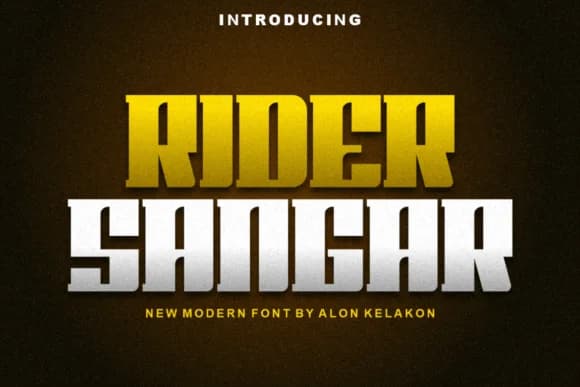 Rider Sangar by alonkelakon — Slab Serif Font