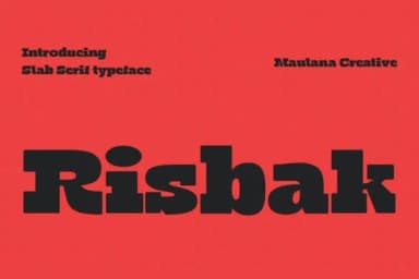 Risbak by Maulana Creative — Slab Serif Font — thumbnail 1