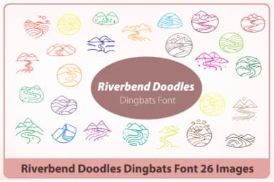 Riverbend Doodles by Happy Bamboo — Dingbats Font — thumbnail 1